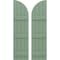 Ekena Millwork Americraft 4-Board (3 Batten) Wood Joined Board-n-Batten Shutters w/ Arch Top, ARW401BQ414X77TGH, PR ARW401BQ414X77TGH - alternate 1